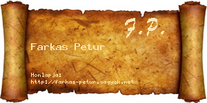Farkas Petur névjegykártya